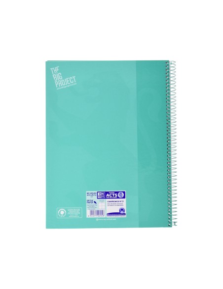 CUADERNO ESP. OXFORD EBOOK A4 T.EXTRA 5MM 80H 90GR. MENTA