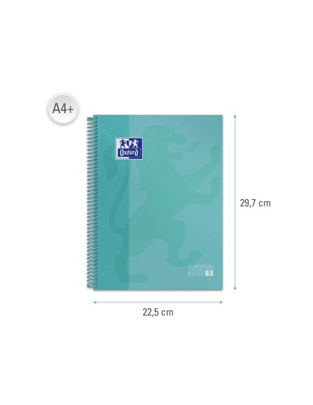CUADERNO ESP. OXFORD EBOOK A4 T.EXTRA 5MM 80H 90GR. MENTA