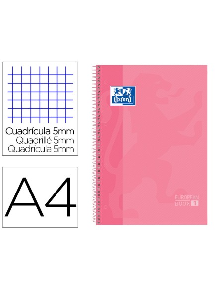 CUADERNO ESP. OXFORD A4 T.EXTRA MICRO 5MM 80H ROSA DULCE