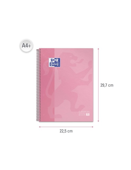 CUADERNO ESP. OXFORD A4 T.EXTRA MICRO 5MM 80H ROSA DULCE