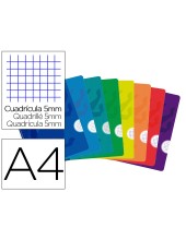 CUADERNO GRAP. OXFORD SCHOOL A4 T.FLEXIBLE 5MM 48H. 90GR. COL. SURT.