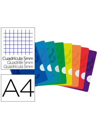 CUADERNO GRAP. OXFORD SCHOOL A4 T.FLEXIBLE 5MM 48H. 90GR. COL. SURT.