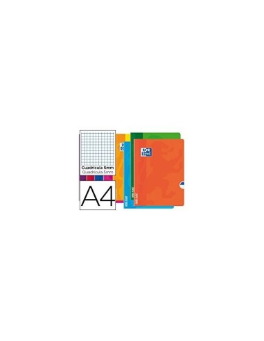CUADERNO GRAP. OXFORD SCHOOL A4 T.FLEXIBLE 5MM 48H. 90GR. COL. SURT.