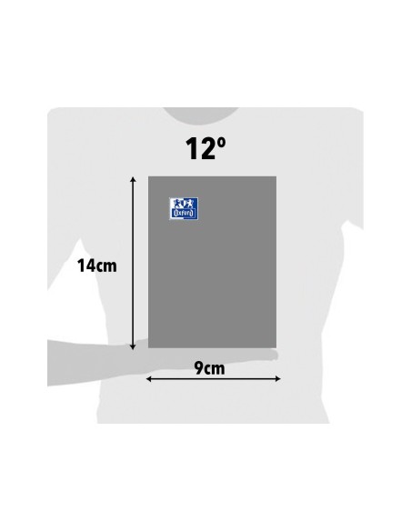 CUADERNO GRAP.OXFORD SCHOOL T.PLASTICO 90X140.5MM 5MM 48H. 90GR SURT.
