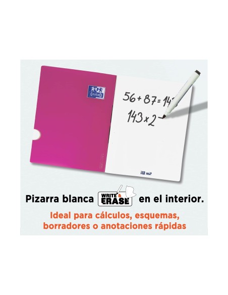 CUADERNO GRAP. OXFORD SCHOOL A5 T.FLEXIBLE 4MM 48H. 90GR. COL.SURT.