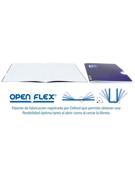 CUADERNO GRAP. OXFORD SCHOOL A5 T.FLEXIBLE 4MM 48H. 90GR. COL.SURT.