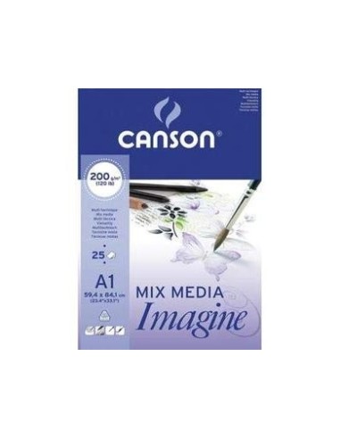 BLOC ENCOLADO CANSON DIBUJO A1 25H. 200GR.