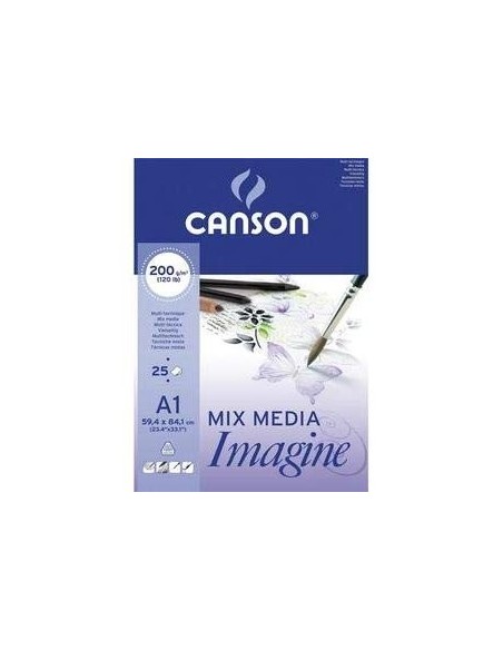 BLOC ENCOLADO CANSON DIBUJO A1 25H. 200GR.