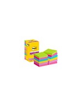 BLOC NOTAS ADH.POST-IT SUPER STICK 76X76MM 12UD 100H. COL. SURT. 2