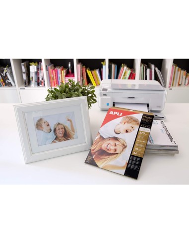 PAPEL FOTOGRAFICO APLI GLOSSY DIN A4 PACK DE 100 HOJAS 140 GR