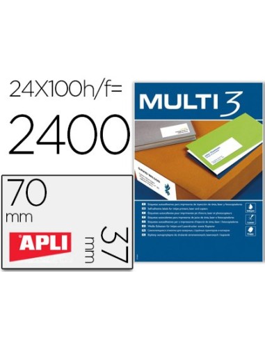 ETIQUETAS ADH.  MULTI 3 4704 70X37MM 100H.