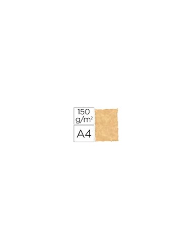 PAPEL PERGAMINO A4 TROQUELADO 150 GR COL.PARCHMENT OCRE PAQUETE 25 H.