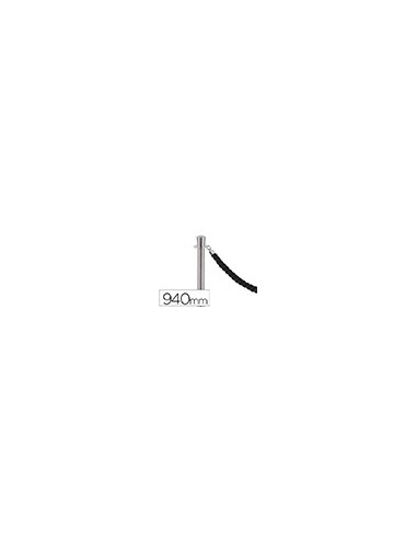 POSTE SEPARADOR CROMADO SATINADO ALTURA 940 MM BASE 320 MM