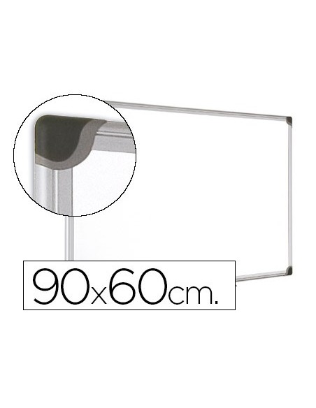 PIZARRA BL. MAGNETICA VITRIFICADA MARCO ALUM.90X60CM C/BANDEJA