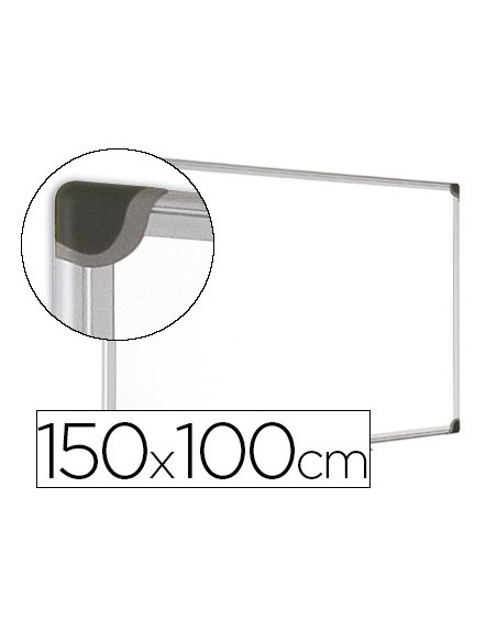 PIZARRA BL. MAGNETICA VITRIFICADA MARCO ALUM.150X100CM C/BANDEJA