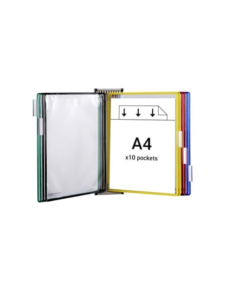 PORTACATALOGO PARED METALICO TARIFOLD 10 FUNDAS DIN-A4 COL.SURT.