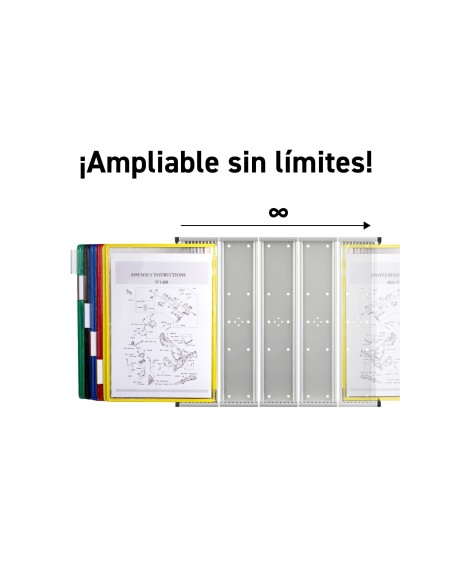 PORTACATALOGO PARED POLIPROPILENO TARIFOLD 10 FUNDAS DIN A4 COL.AZ.