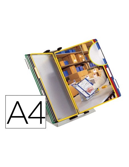 PORTACATALOGO SOBREMESA PVC TARIFOLD 10 FUNDAS DIN-A4 COL.ES SURTIDOS