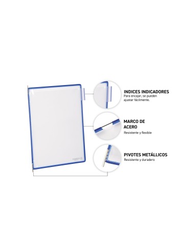 PORTACATALOGO SOBREMESA PVC TARIFOLD 10 FUNDAS DIN-A4 COL.ES SURTIDOS