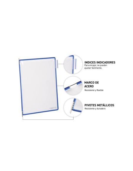 PORTACATALOGO SOBREMESA PVC TARIFOLD 10 FUNDAS DIN-A4 COL.ES SURTIDOS
