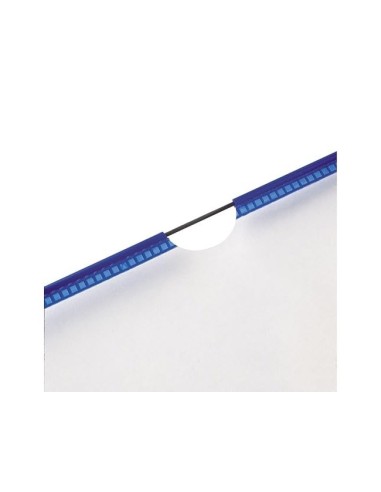 FUNDA TARIFOLD PVC PIVOTES A4 AZUL PACK DE 10 UNIDADES