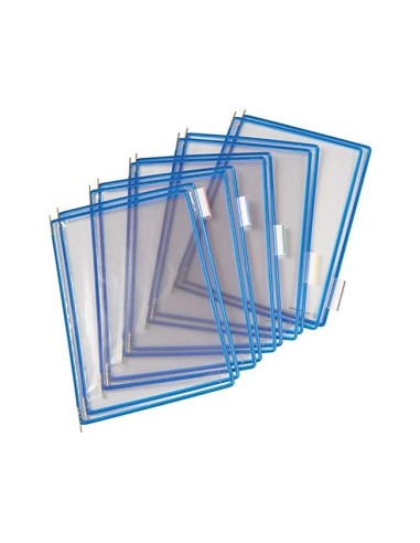 FUNDA TARIFOLD PVC PIVOTES A4 NEGRO PACK DE 10 UNIDADES