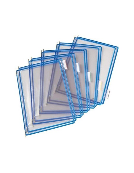 FUNDA TARIFOLD PVC PIVOTES A4 NEGRO PACK DE 10 UNIDADES