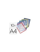 FUNDA TARIFOLD PVC PIVOTES A4 SURTIDOS PACK 10 UNIDADES 2
