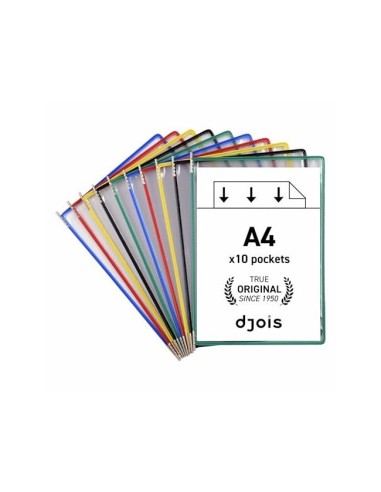 FUNDA TARIFOLD PVC PIVOTES A4 SURTIDOS PACK 10 UNIDADES