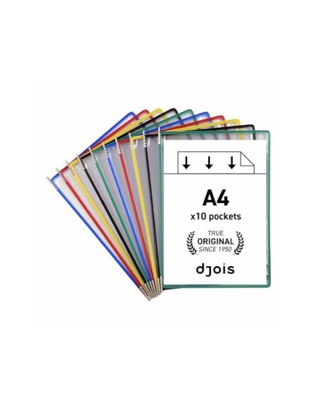 FUNDA TARIFOLD PVC PIVOTES A4 SURTIDOS PACK 10 UNIDADES