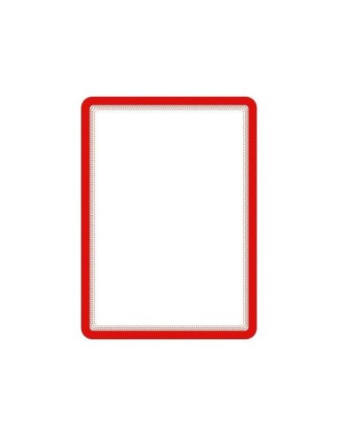 MARCO PORTA ANUNCIOS  MAGNETO A4 ADHESIVO REMOV.COL.ROJO PACK 2 U.