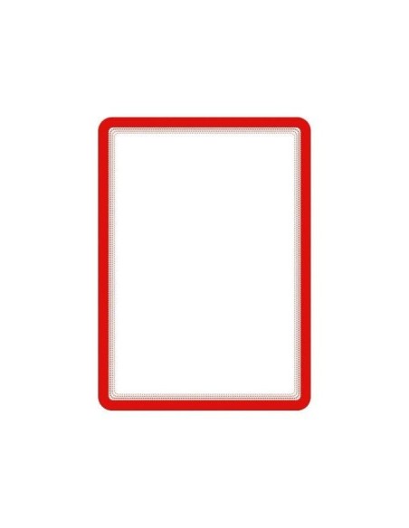 MARCO PORTA ANUNCIOS  MAGNETO A4 ADHESIVO REMOV.COL.ROJO PACK 2 U.