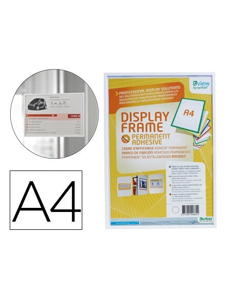 FUNDA PARA COLGAR TARIFOLD DIN A4 ADHESIVA BLANCO 194882