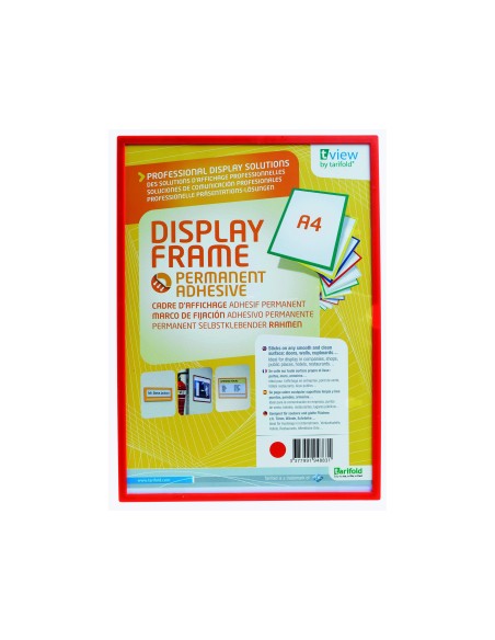 FUNDA PARA COLGAR TARIFOLD DIN A4 ADHESIVA ROJO 194883
