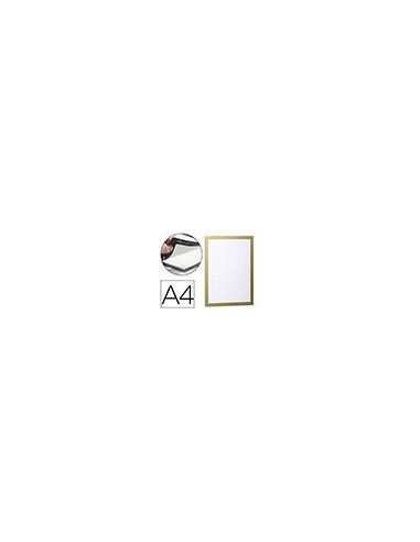 MARCO MAGNETICO A4 DORSO ADH. REMOVIBLE ORO PACK 2 UDS.4872-30