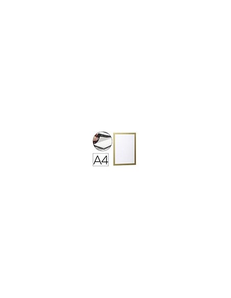 MARCO MAGNETICO A4 DORSO ADH. REMOVIBLE ORO PACK 2 UDS.4872-30