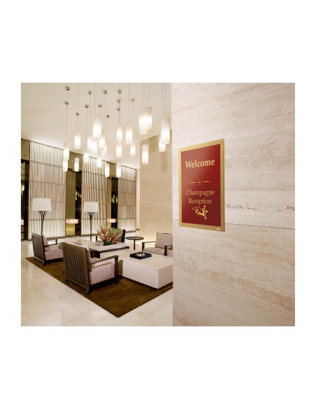 MARCO MAGNETICO A4 DORSO ADH. REMOVIBLE ORO PACK 2 UDS.4872-30