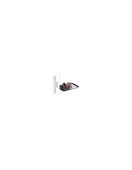 BANDEJA CEP DISEÑO CLASICO POLICARBONATO COLOR NEGRO 532X372X20 MM