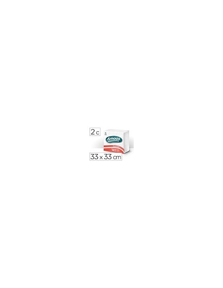 SERVILLETA CELULOSA AMOOS 33X33 CM 2 CAPAS PAQUETE 100 UDS.T622004