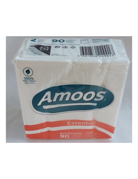 SERVILLETA CELULOSA AMOOS 33X33 CM 2 CAPAS PAQUETE 100 UDS.T622004