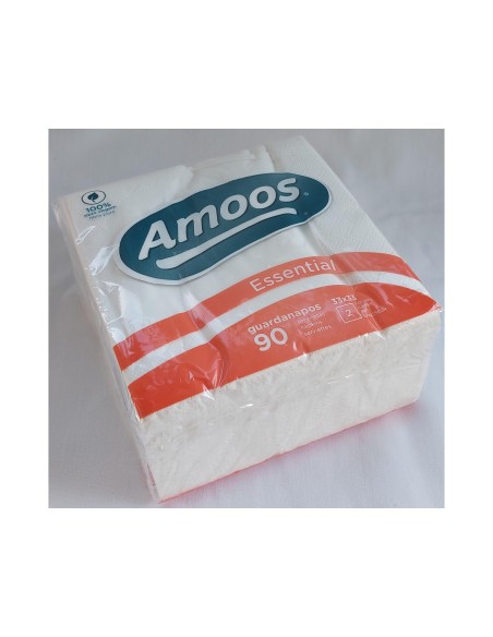 SERVILLETA CELULOSA AMOOS 33X33 CM 2 CAPAS PAQUETE 100 UDS.T622004