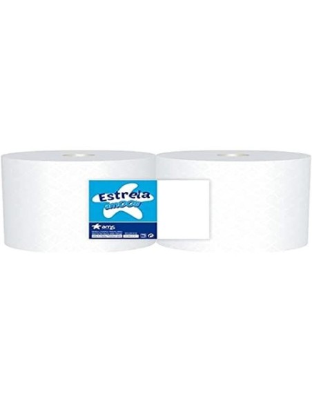PAPEL SECAMANOS IND.AMOOS 2 CAPAS 235MM.X 400 MT PAQ.2 ROLL.J624012