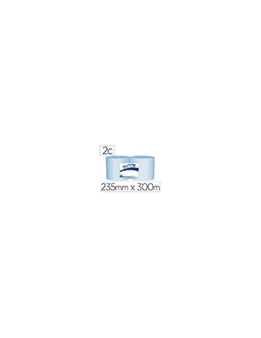 PAPEL SECAMANOS IND.AMOOS 2 CAPAS 235MM.X 300 MT AZ. 2 ROLLOS J613001