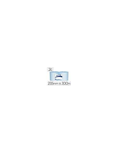 PAPEL SECAMANOS IND.AMOOS 2 CAPAS 235MM.X 300 MT AZ. 2 ROLLOS J613001
