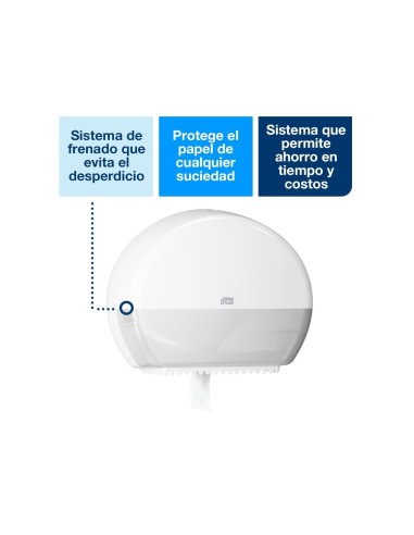 DISPENSADOR HIGIENICO TORK ELEVATION T2 DE PAPEL 34,5X27,5X13,2 CM