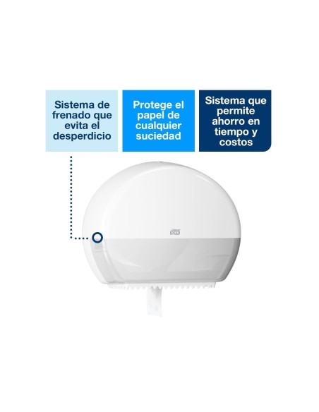 DISPENSADOR HIGIENICO TORK ELEVATION T2 DE PAPEL 34,5X27,5X13,2 CM