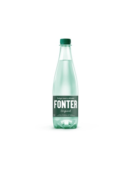 AGUA MINERAL NATURAL CON GAS FONTER BOTELLA DE 500ML