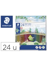 LAPICES COLORES STAEDTLER WOPEX ECO 24 COLORES EN CAJA CARTON 185 C24