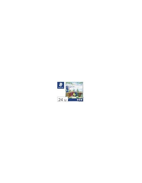 LAPICES COLORES STAEDTLER WOPEX ECO 24 COLORES EN CAJA CARTON 185 C24