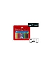 LAPICES COL.FABER CASTELL ACUARELABLE GRIP TRIANGULA MET 24 COL.SURT. 2